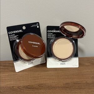 COVERGIRL Clean Matte Pressed Face Powder 110 classic Ivory set of 2 NEW